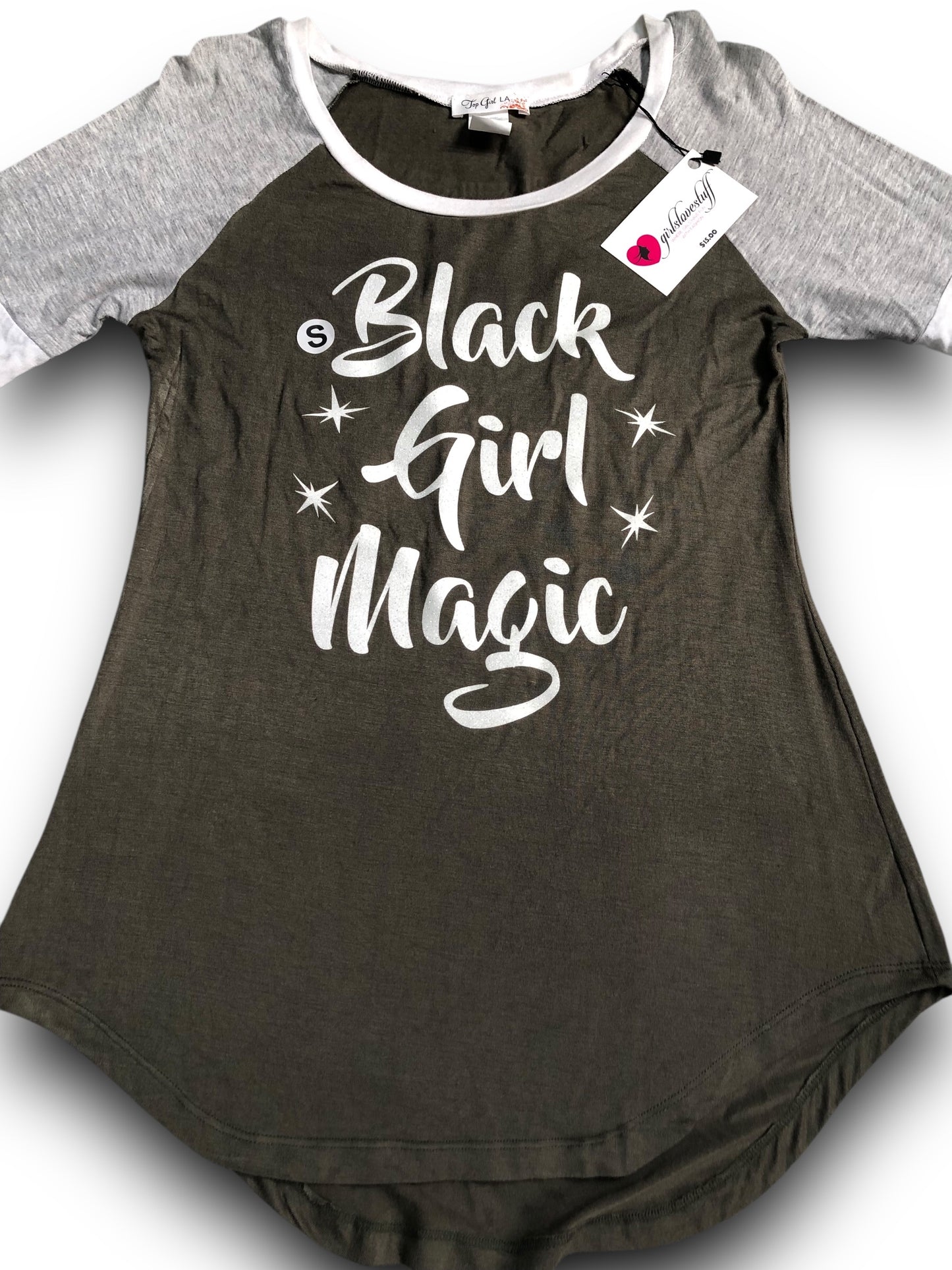 Top Girl LA Women's "Black Girl Magic" Graphic Shirt - Small