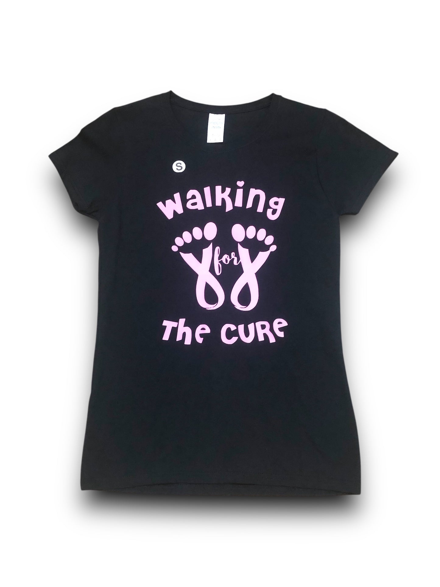 Women's "Walking for the Cure" Graphic T-Shirt - Small