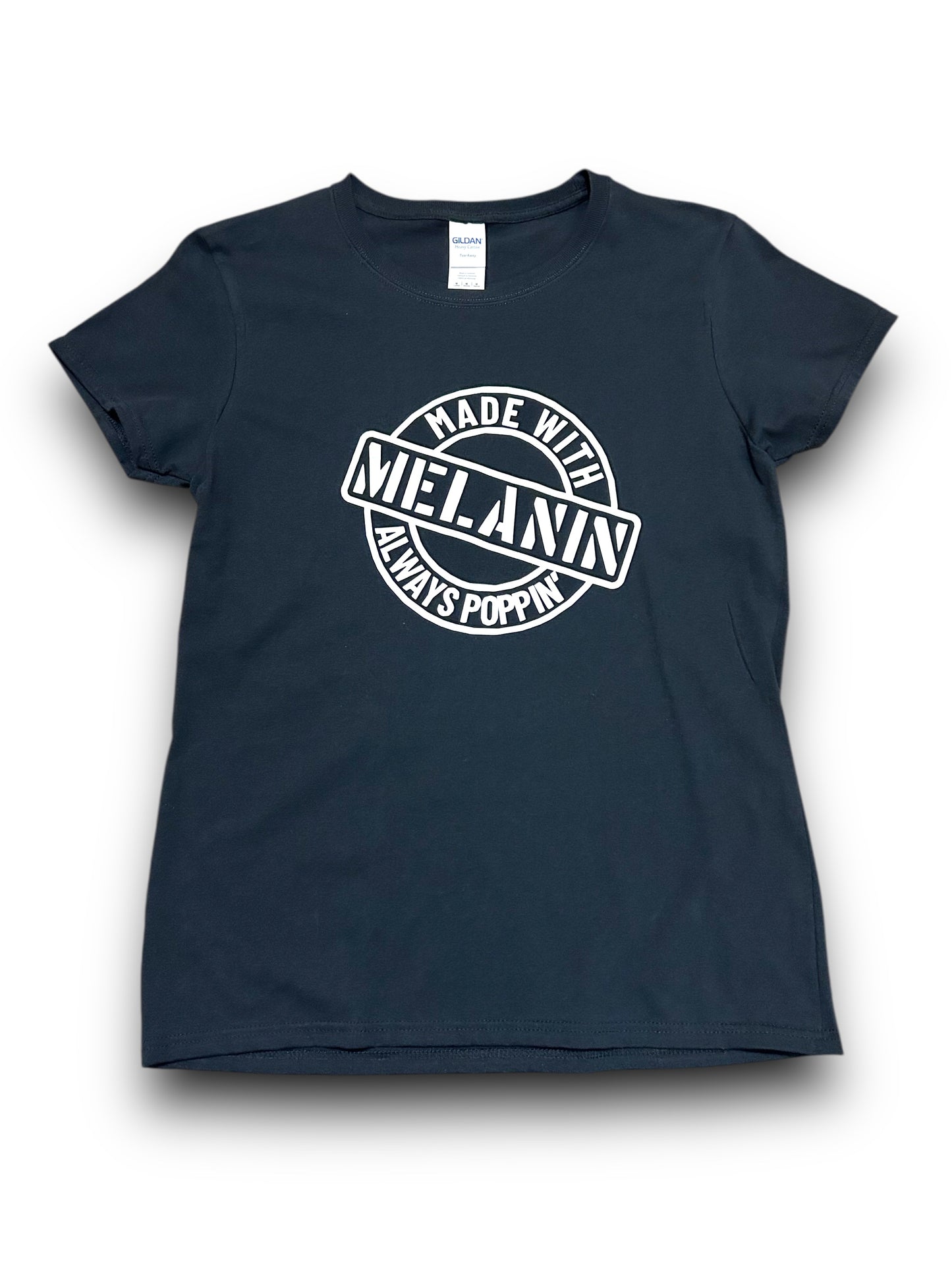 Women's "Made with Melanin" Graphic T-Shirt - Med