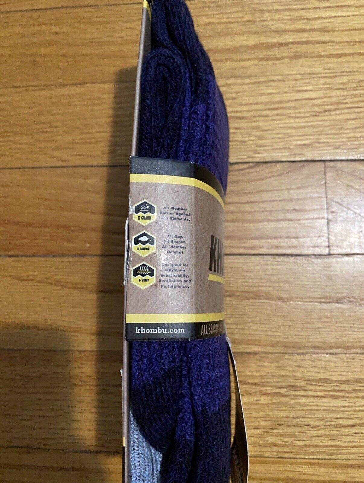 Khombu Women's Crew Socks Purple Size 4-10 (Shoe 9-11) 2 Pack
