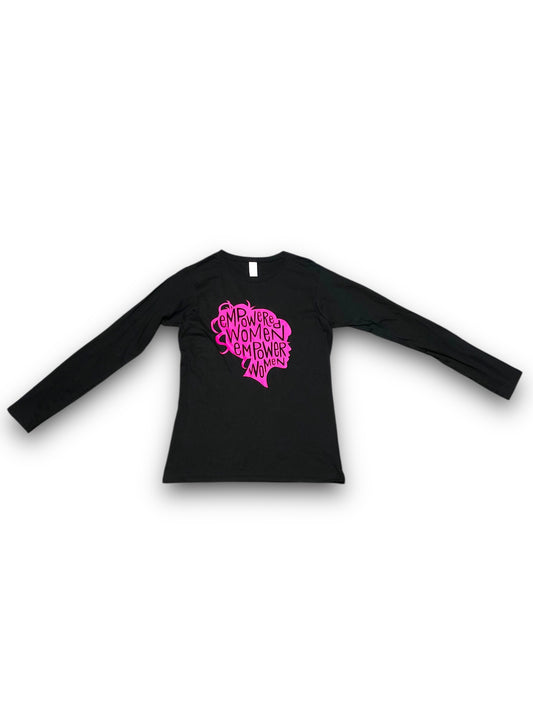 Women's Ring Spun "Empowered Women" Graphic Long Sleeve T-Shirt - Large