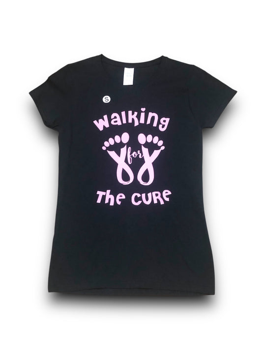 Women's "Walking for the Cure" Graphic T-Shirt - Small