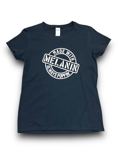 Women's "Made with Melanin" Graphic T-Shirt - Med