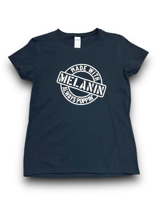 Women's "Made with Melanin" Graphic T-Shirt - Med