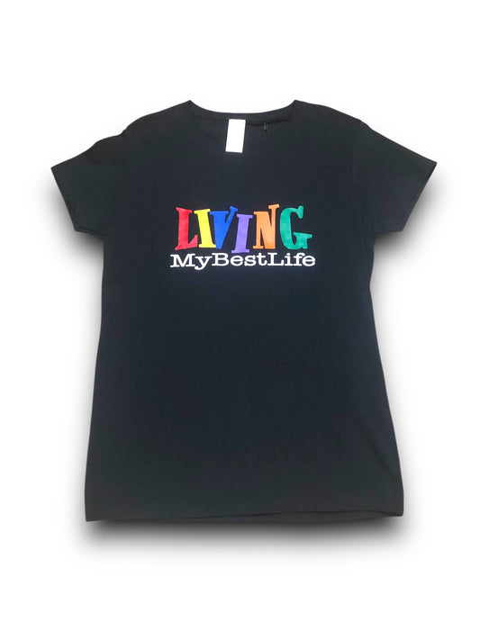 Men's "Living My Best Life" Graphic T-Shirt - Med