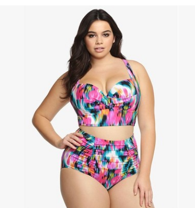 Womens Plus Size Colorful Bikini 2 Piece Swimsuit - Gmbu Apparel