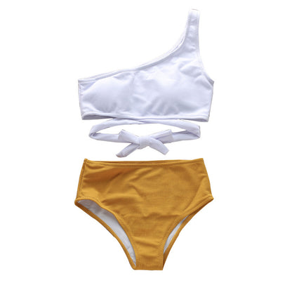 Women's Sexy One-Shoulder Strap 2 Pc Bikini Set - Gmbu Apparel
