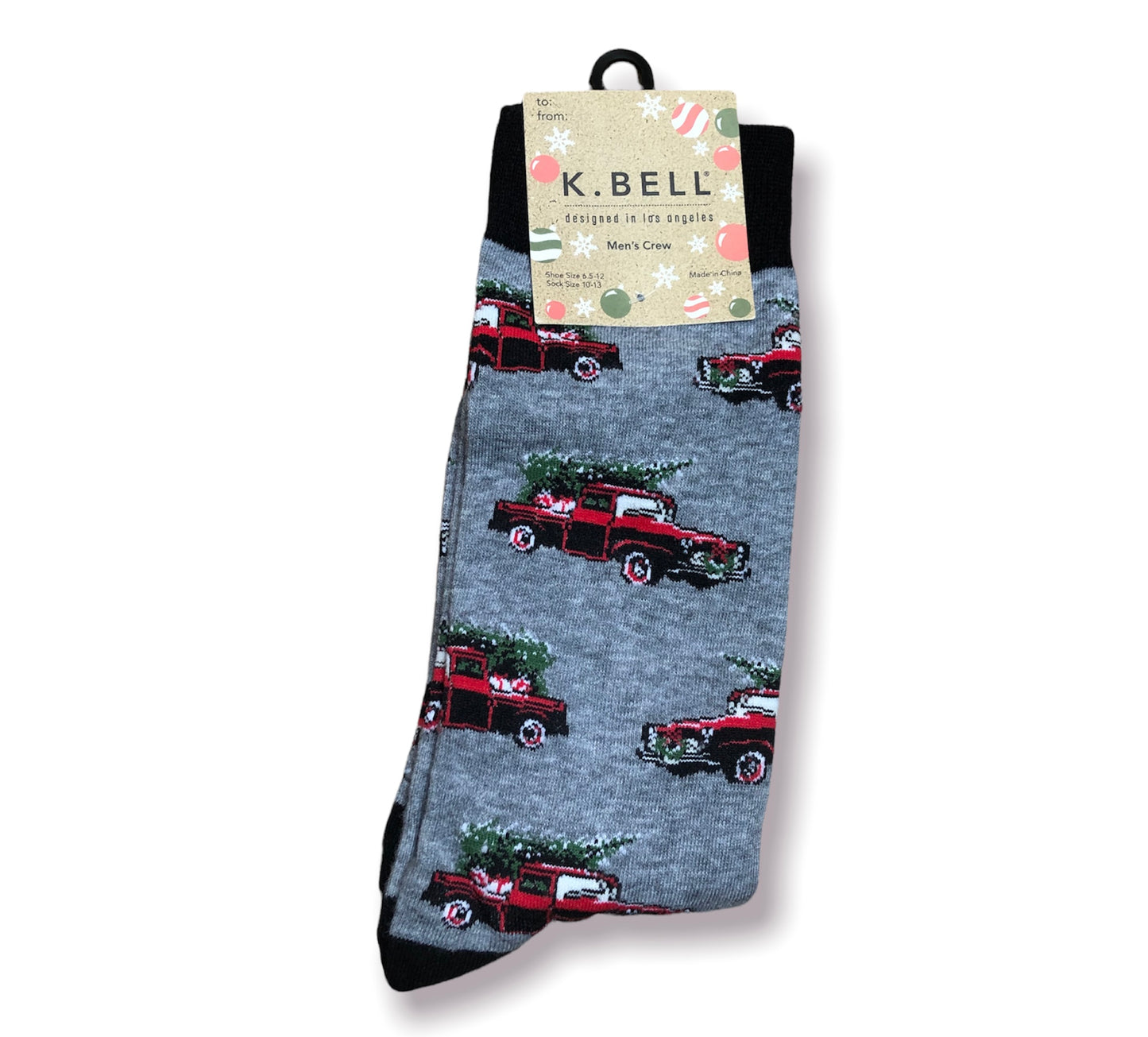 K. Bell Men's Novelty Crew Socks