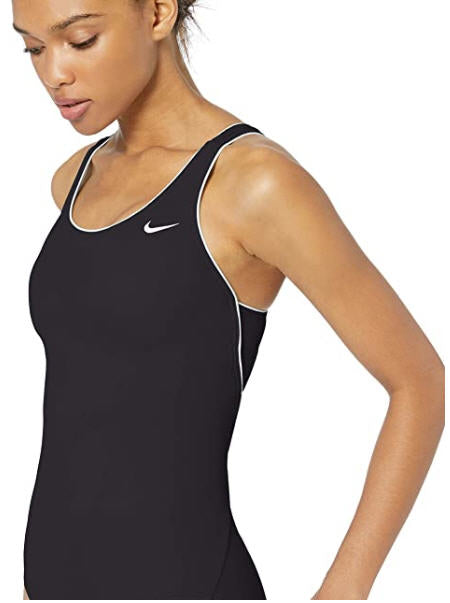 Nike Swim Women's Solid Black Powerback Chlorine Resistant One Piece - Gmbu Apparel