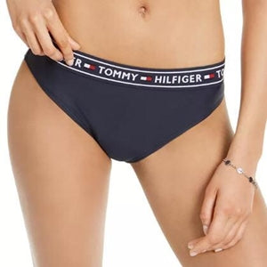 Tommy Hilfiger Women's Solid Tape Mid Rise Bikini Bottom - Gmbu Apparel