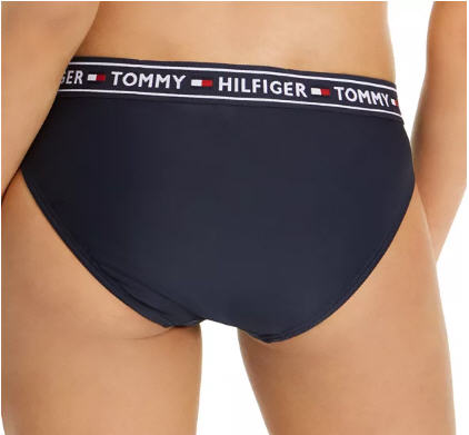 Tommy Hilfiger Women's Solid Tape Mid Rise Bikini Bottom - Gmbu Apparel